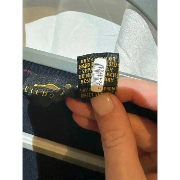 Eildon Hills Argyle Extrafine Merino Wool VNeck Sweater Multicolor  L Academia - Picture 6 of 9